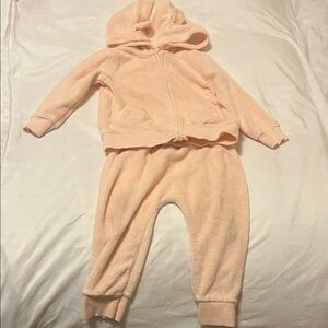 Carter's Soft Peach Baby Hoodie Set